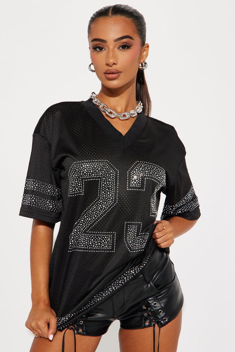 23 Rhinestone Jersey Tee - Black product image