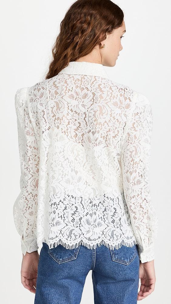 L'AGENCE Jenica Lace Blouse | Shopbop Product Image