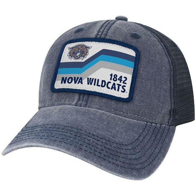 Mens Villanova Wildcats Sun & Bars Dashboard Trucker Snapback Hat, Blue Product Image