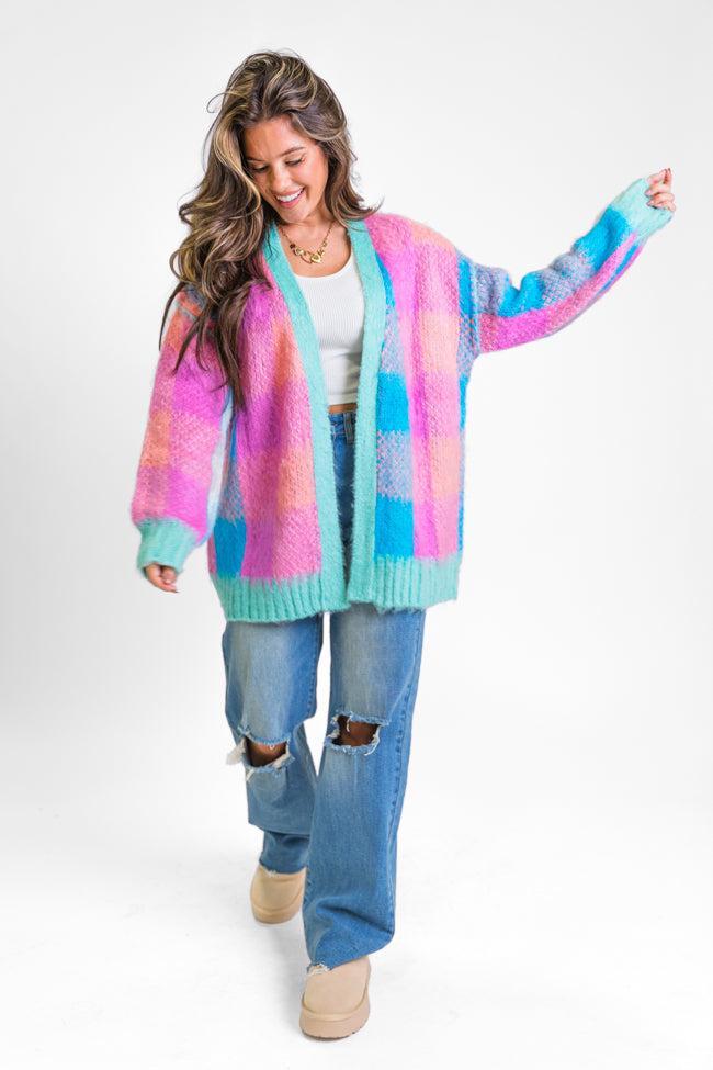 Bright Spirits Multi Plaid Cardigan Product Image