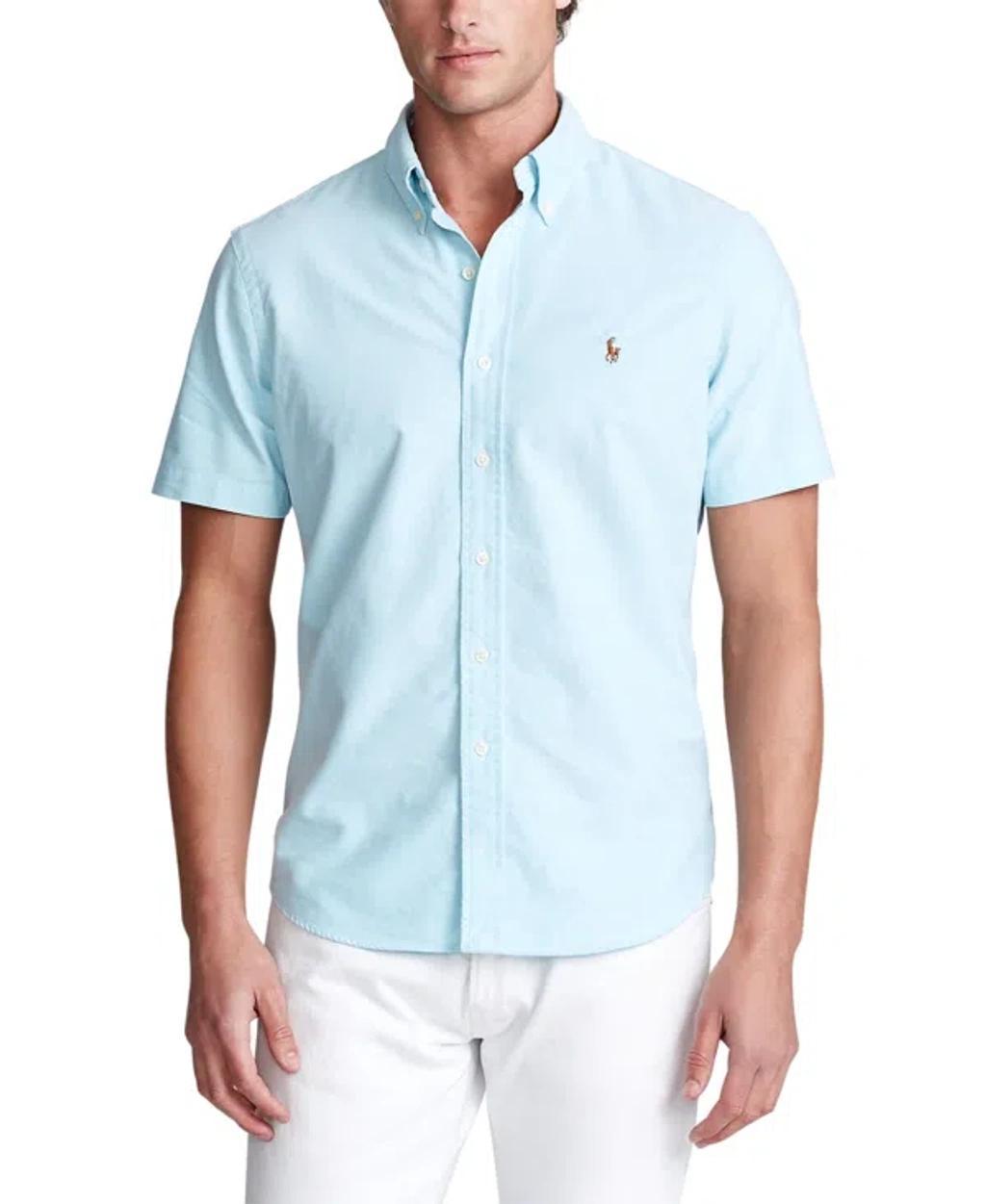 Men's Classic-fit Garment-dyed Oxford Shirt In Agean Blue Product Image