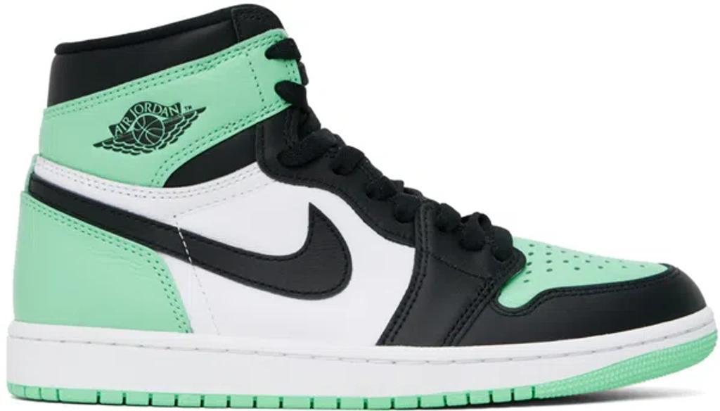 NIKE Air Jordan Retro 1 High Og Casual Shoes In White/black-green Gl Product Image