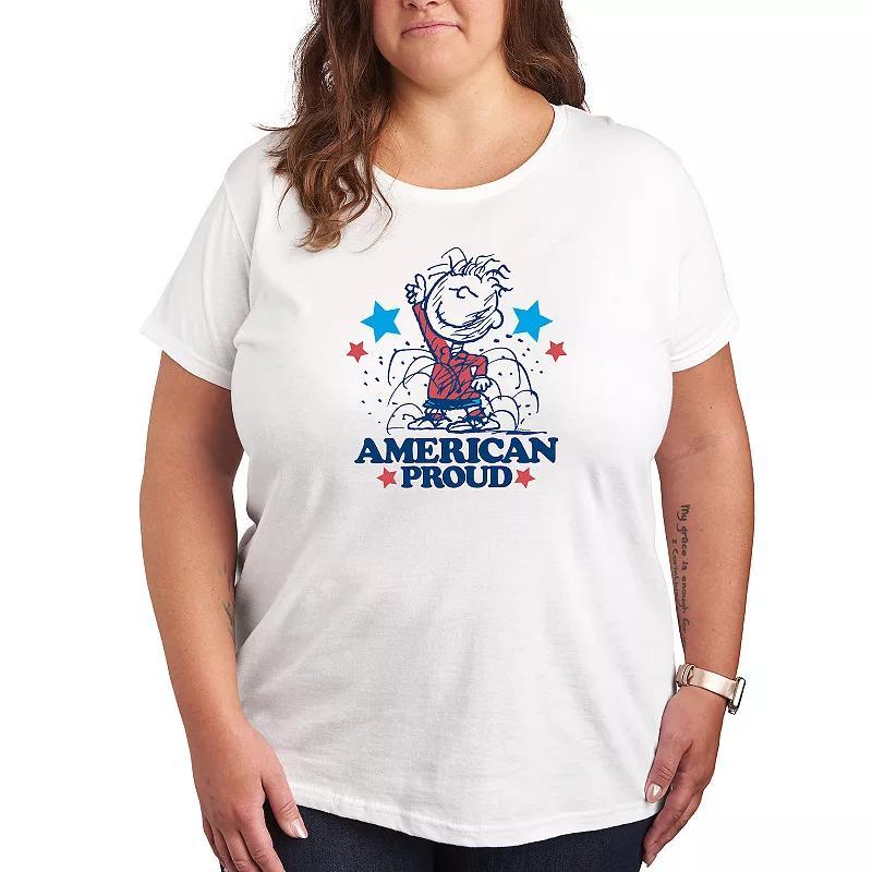 Plus Peanuts Pig-Pen American Proud Graphic Tee, Womens Product Image