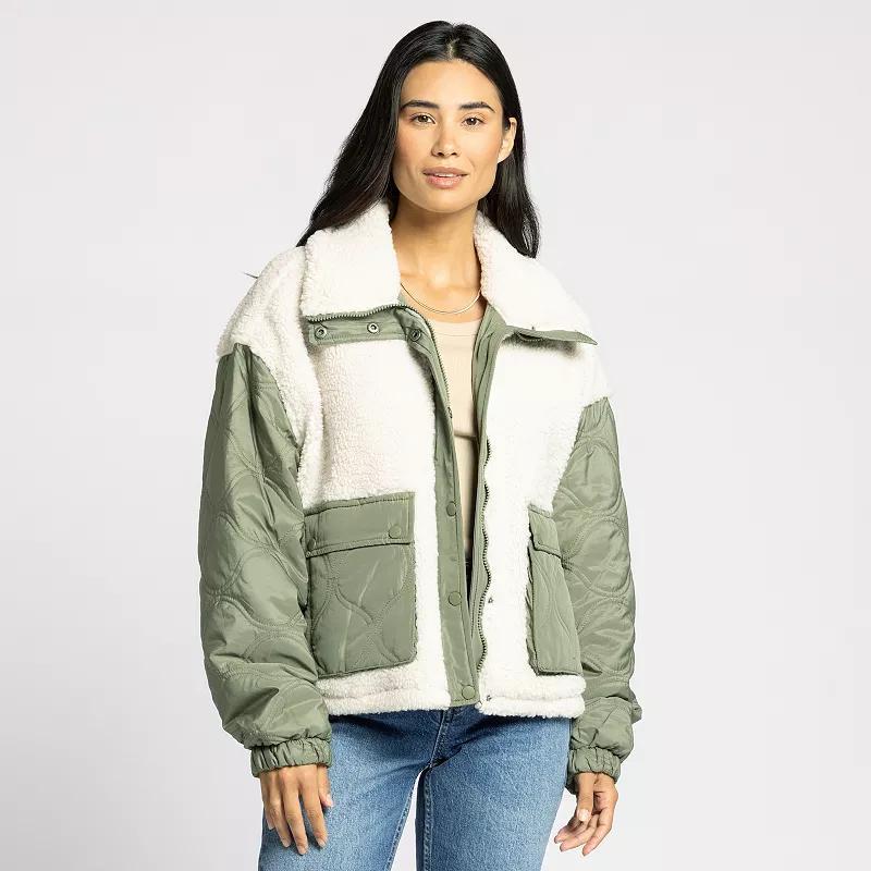 Womens Thread & Supply Sherpa Onion Quilt Jacket product image