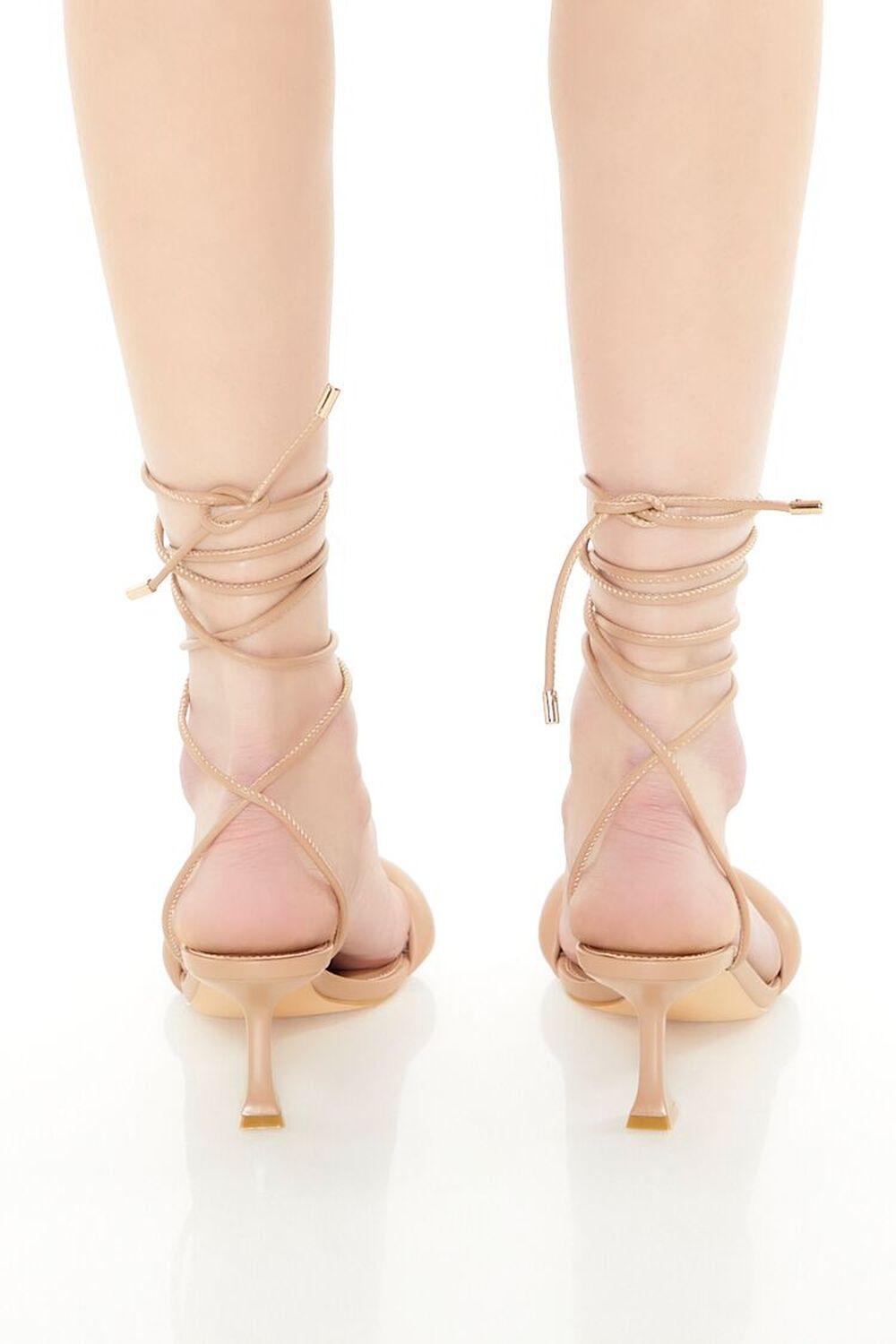 Faux Leather Lace-Up Heels | Forever 21 Product Image