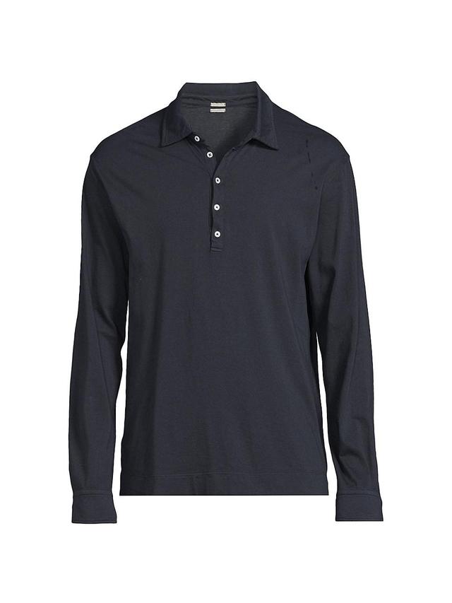 Mens Ischia Long-Sleeve Polo Shirt Product Image