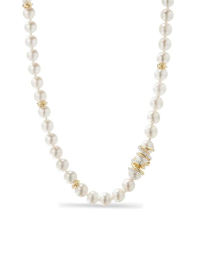 Womens Helena Pearl Strand Necklace in 18K Yellow Gold Product Image