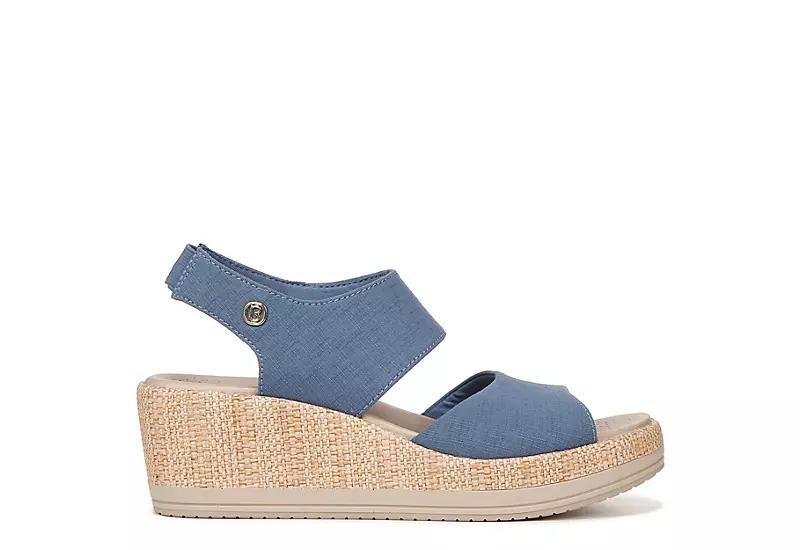 Bzees Reveal Womens Wedge Sandals Blue Product Image