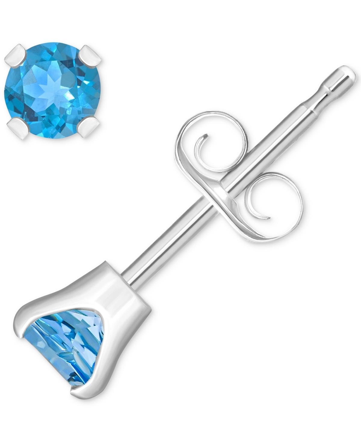 Aquamarine (1/5 ct. t.w.) Solitaire Stud Earrings in 14k Gold (Also in Sapphire, Emerald & Ruby) - Ruby Product Image