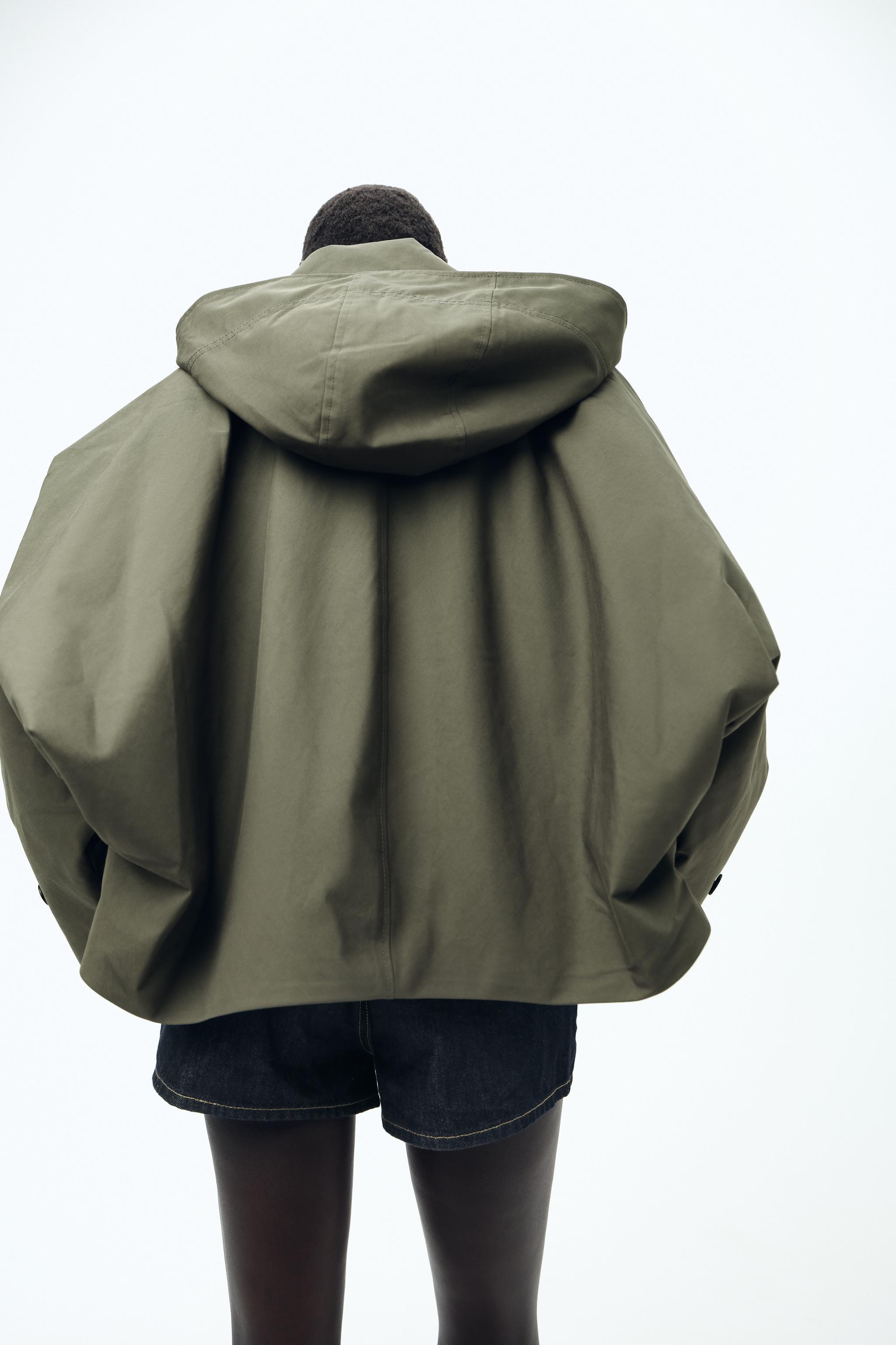 SHORT HOODED TRENCH ZW COLLECTION Product Image