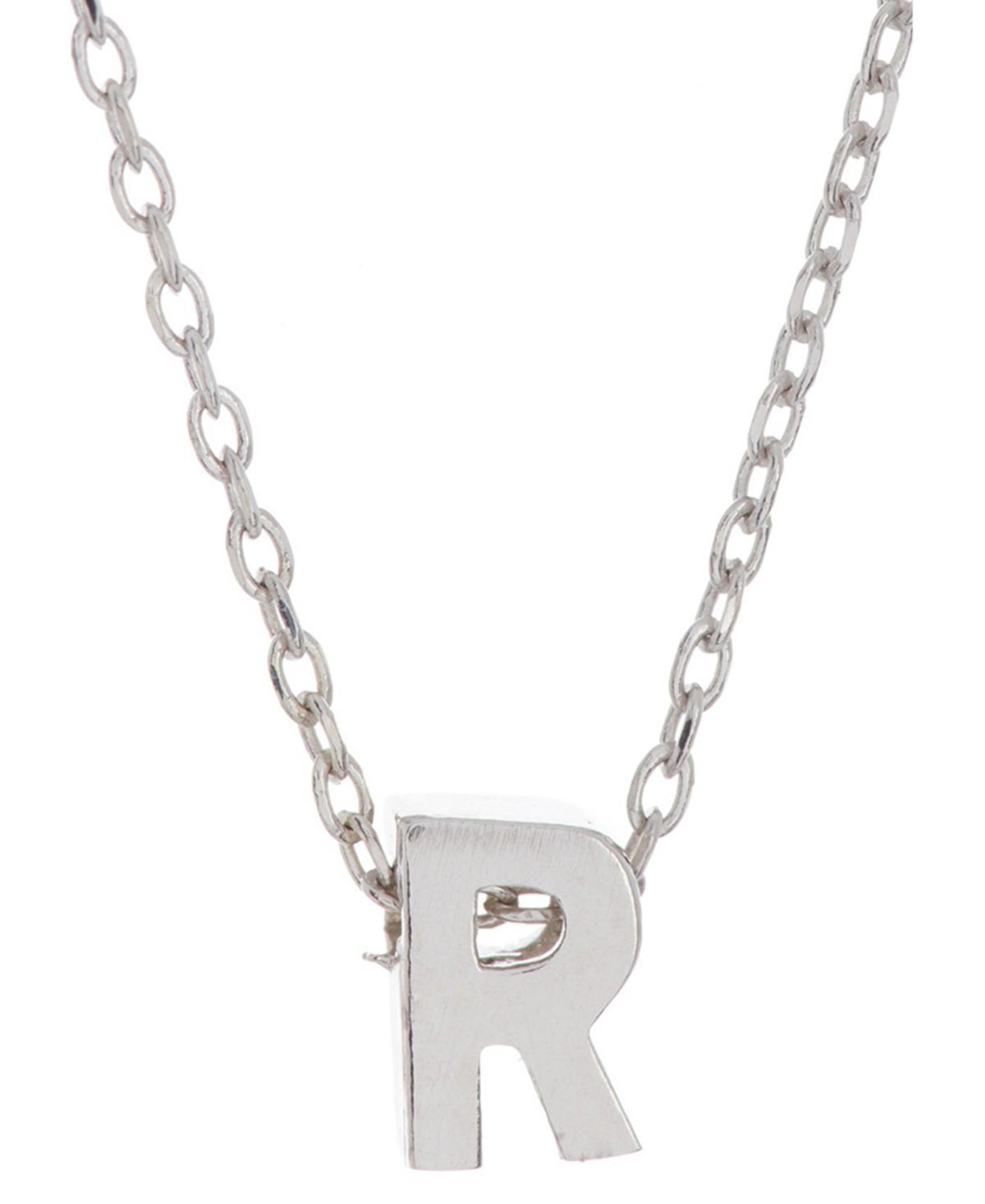 Adornia Rhodium-Plated Mini Initial A Pendant Necklace, 16 + 2 extender - P Product Image