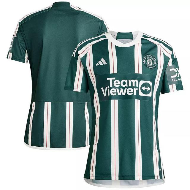 Mens adidas Green Manchester United 2023/24 Away Replica Jersey Product Image