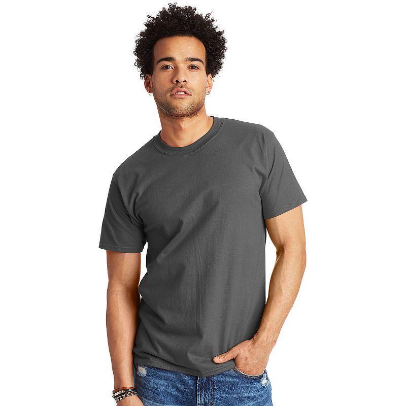 Hanes Beefy-T Unisex Heavyweight Cotton T-Shirt (Big & Tall Sizes Available) Smoke Gray 3XL Product Image