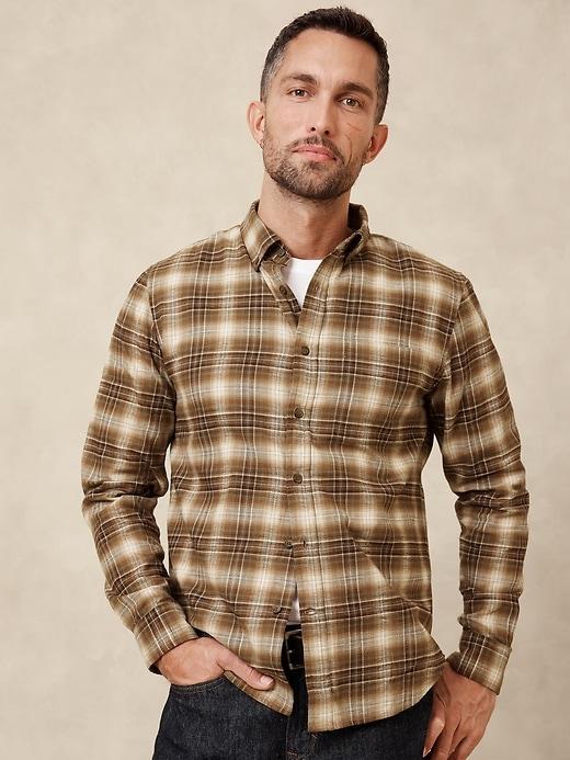 Slim Lightweight Flannel Shirt Product Image