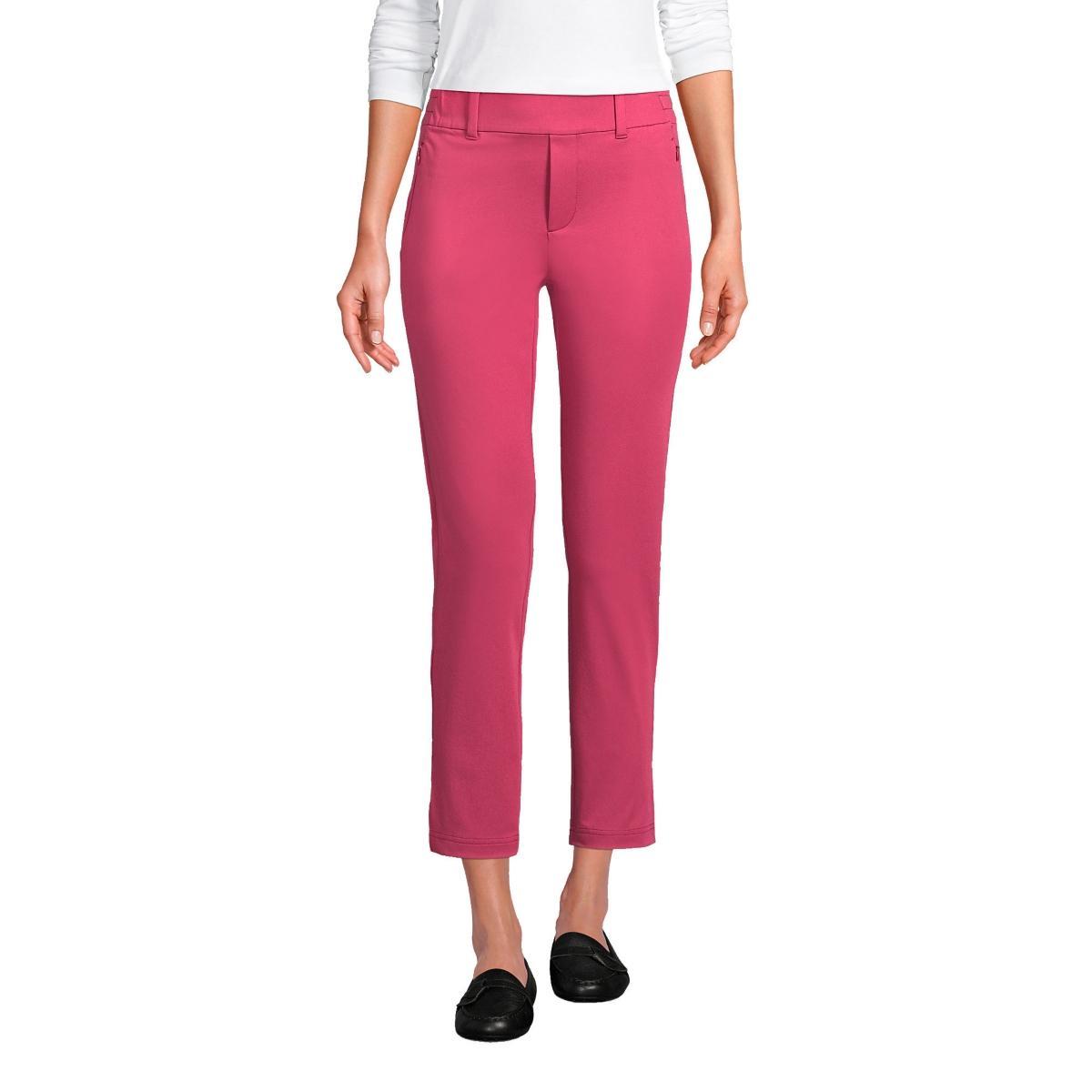 Lands End Womens Flex Mid Rise Pull On Crop Pants Product Image