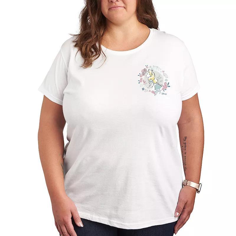 Disneys Alice in Wonderland Plus Circle Graphic Tee, Womens Product Image