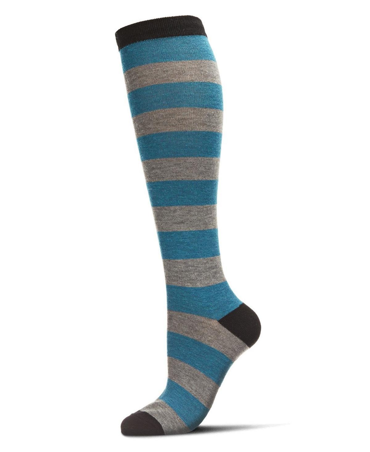 MeMoi Womens Shaded Stripes Cashmere Blend Knee High Socks Product Image