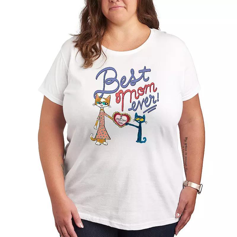 Plus Pete The Cat Best Mom Ever Graphic Tee, Womens Product Image