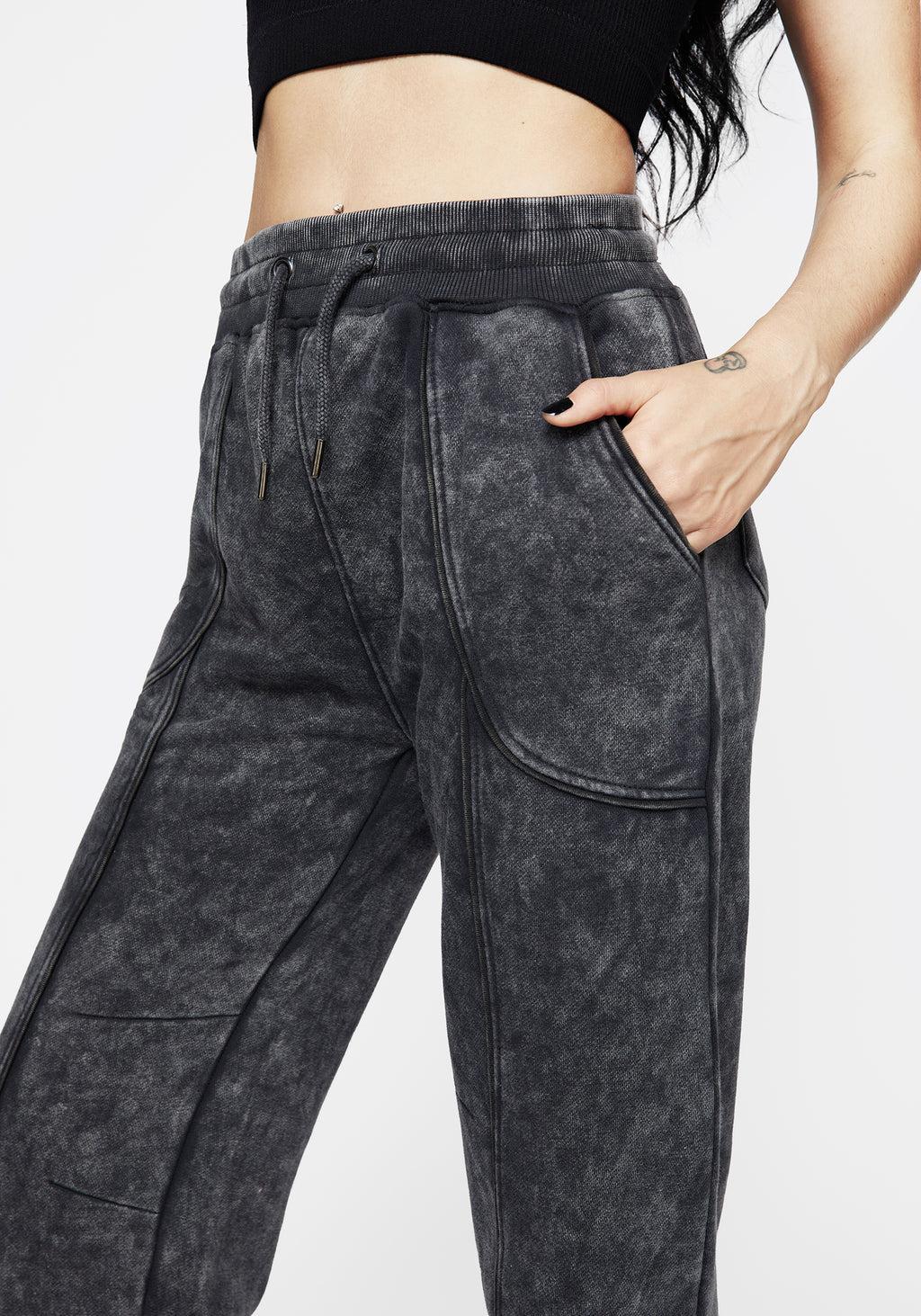 Ianthe Acid Wash Straight Leg Joggers Product Image