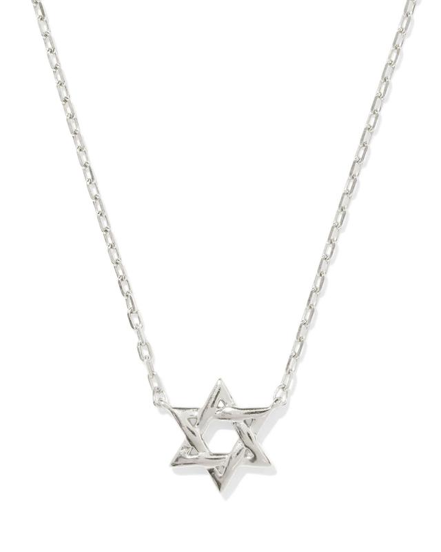 Star of David Pendant Necklace in Sterling Silver Product Image