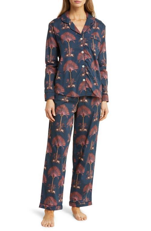 Womens Cotton Jungle 2-Piece Pajama Set Product Image