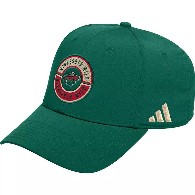 Mens adidas Minnesota Wild Circle Logo Flex Hat Product Image