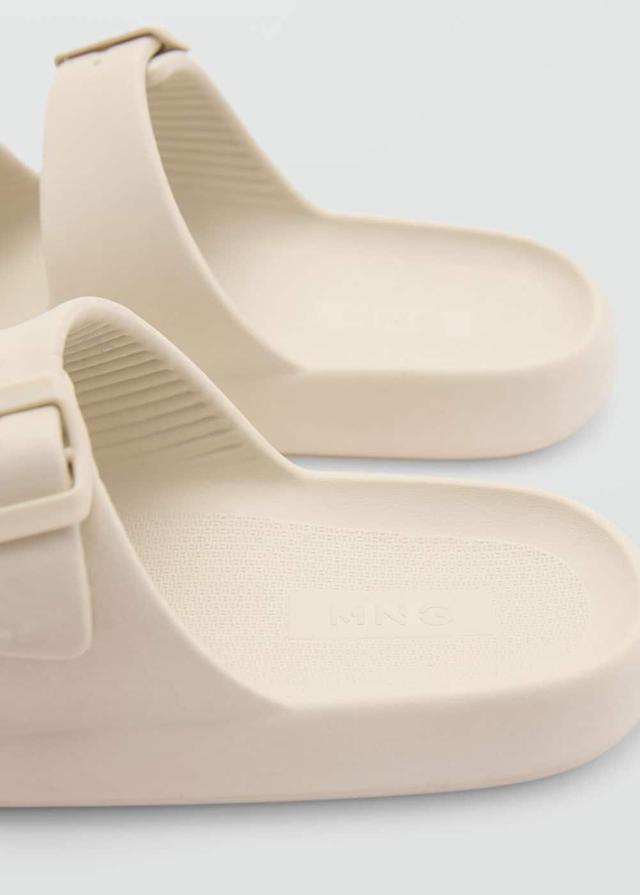 MANGO MAN - Double-buckle rubber sandals ecruMen Product Image