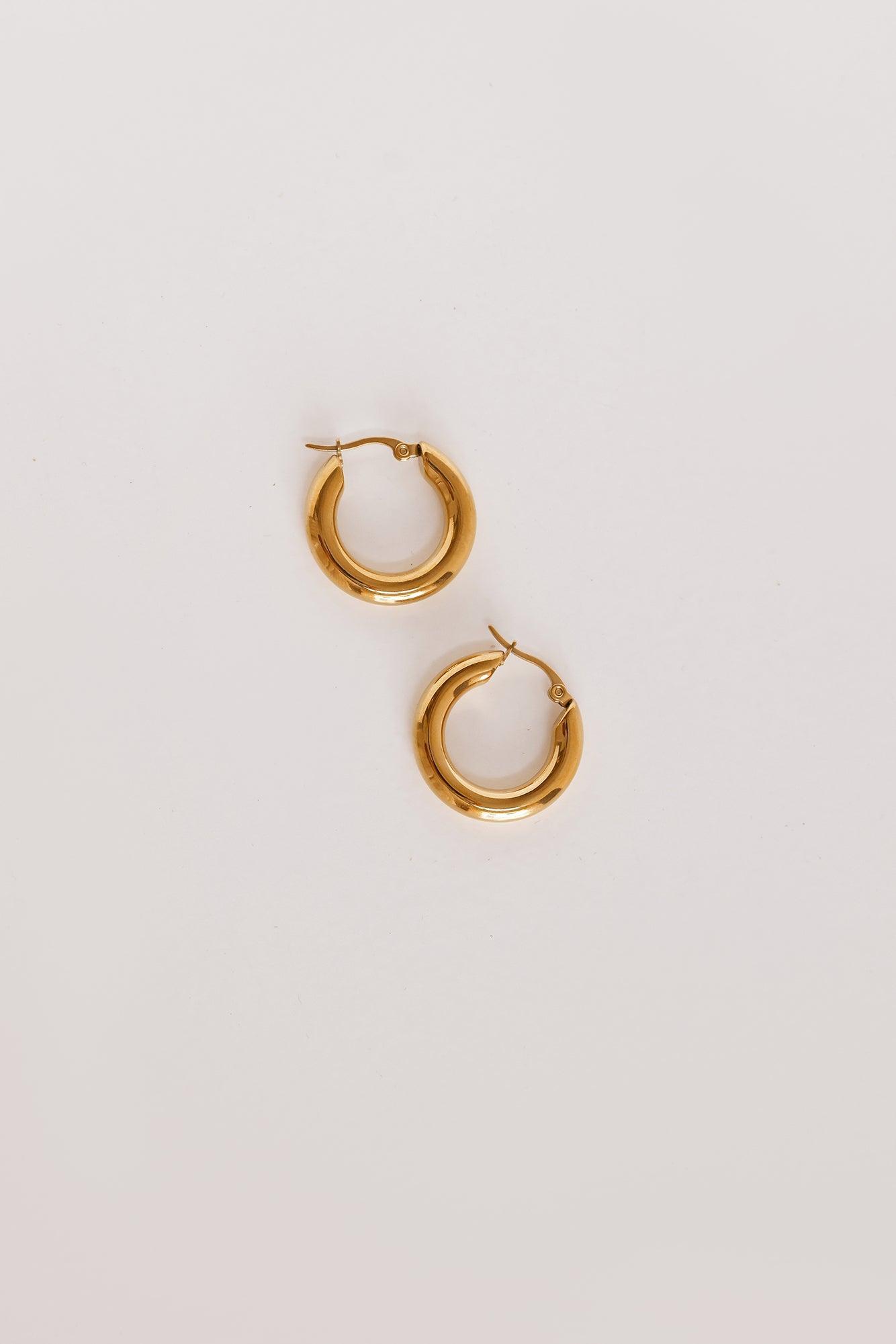 18k Gold Plated Power To Her Hoop Earrings Gold Product Image