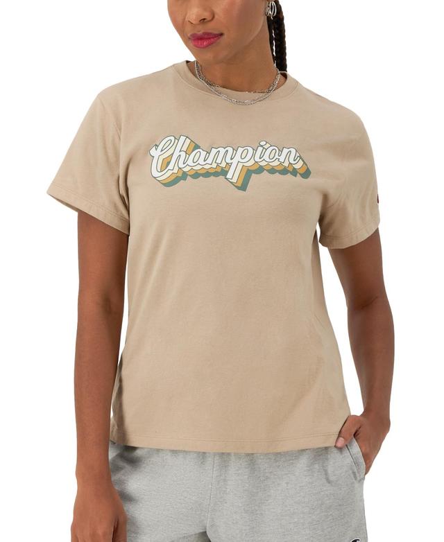 Champion Womens Classic Logo Crewneck T-Shirt Product Image