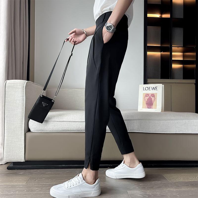 Tapered Cropped Dress Pants Product Image