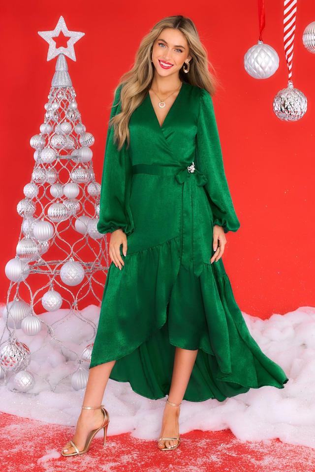 Aura You Enchant Me Emerald Green Maxi Dress Product Image