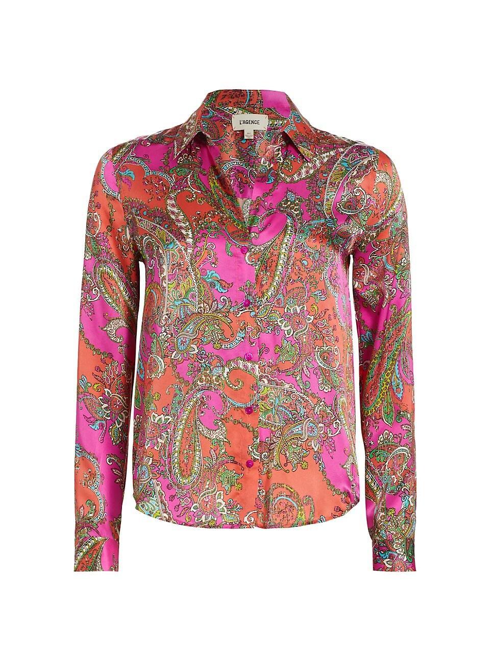 Womens Tyler Paisley Silk Blouse Product Image