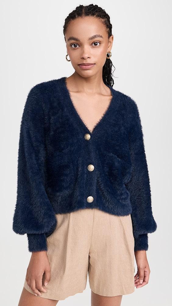 L'AGENCE Harriet Blouson Sleeve Cardigan | Shopbop Product Image