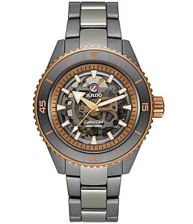 RADO Unisex Captain Cook High-Tech Automatic Two Tone Titanium Bracelet Watch Product Image