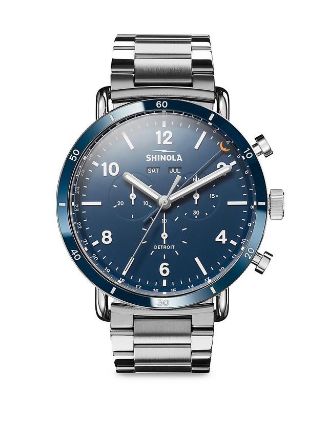 Mens Canfield Sport Stainless Steel Chronograph Bracelet Watch Product Image