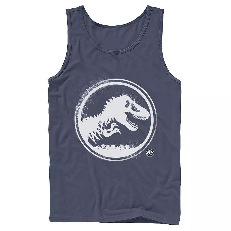 Mens Jurassic World: Fallen Kingdom Paint Splatter Logo Tank Top Blue Product Image