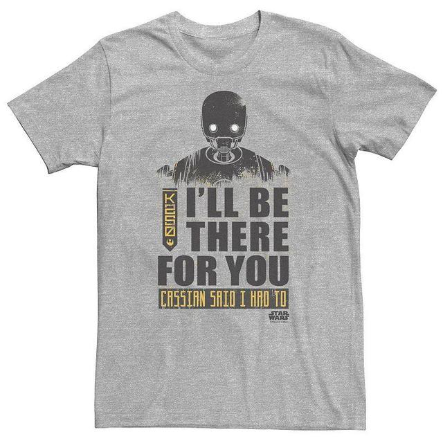 Big & Tall Star Wars K-2S0 Quote Poster Tee, Mens Athletic Grey Product Image