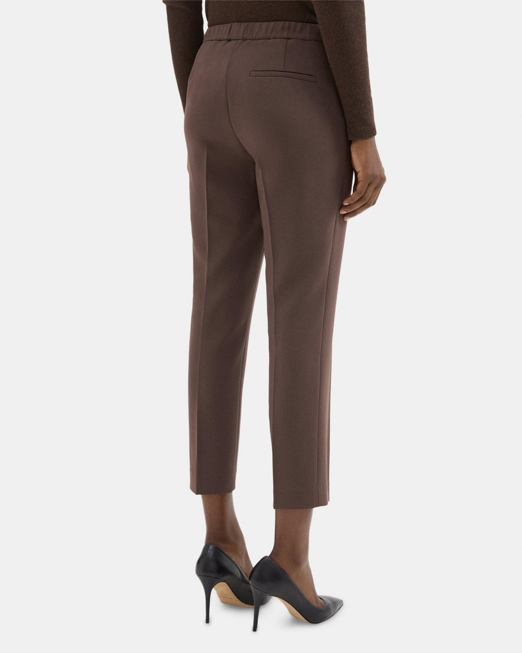 Cropped Slim Pull-On Pant in Crepe Product Image