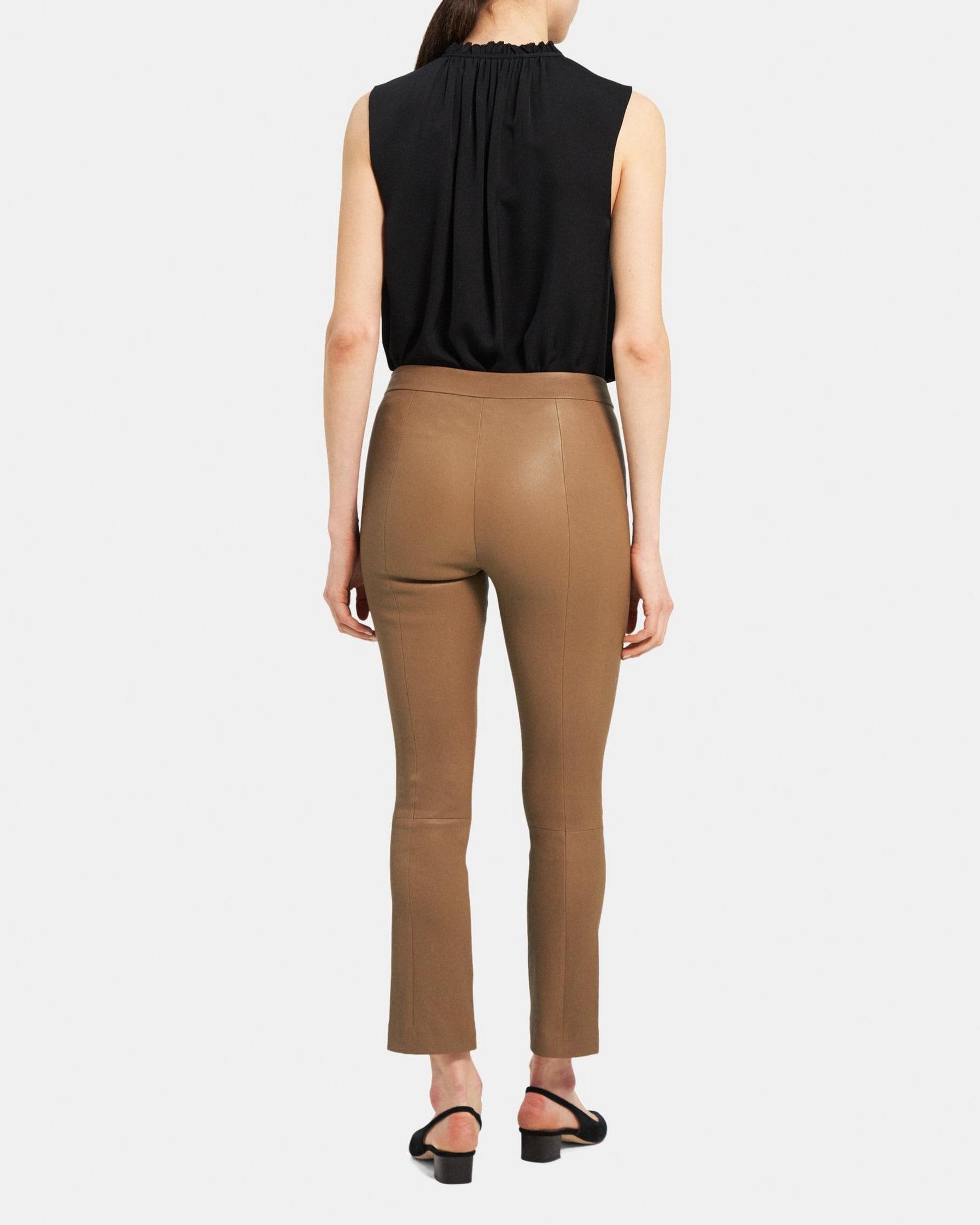 Slim Kick Pant in Leather Product Image