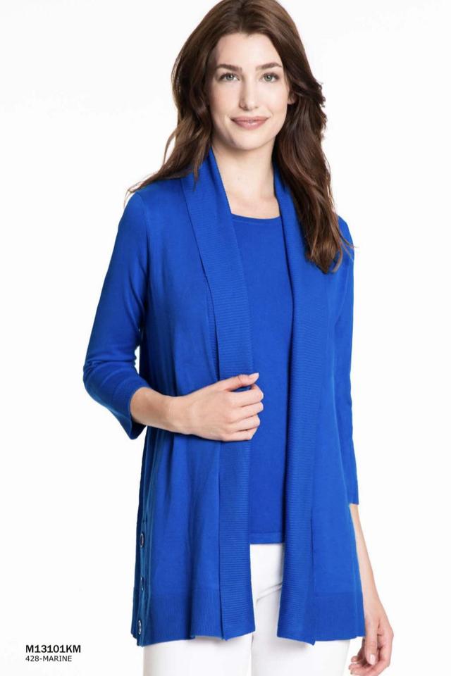 3/4 sleeve open front cardigan Product Image