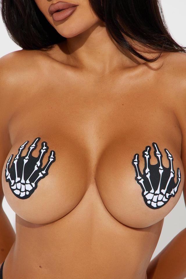 Till Death Do Us Part Nipple Cover Pasties - Black/White Product Image