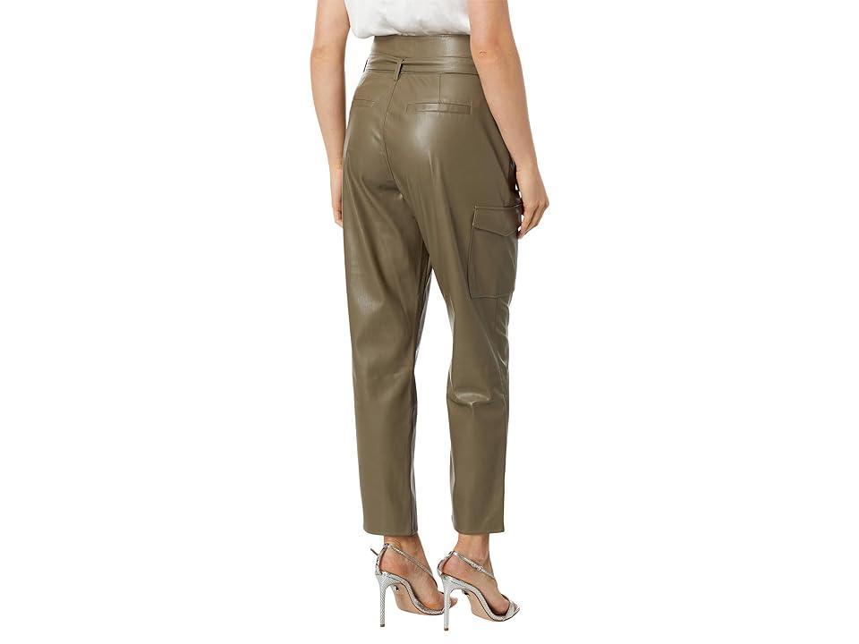 Womens Tesse Belted Faux Leather Cargo Pants Product Image