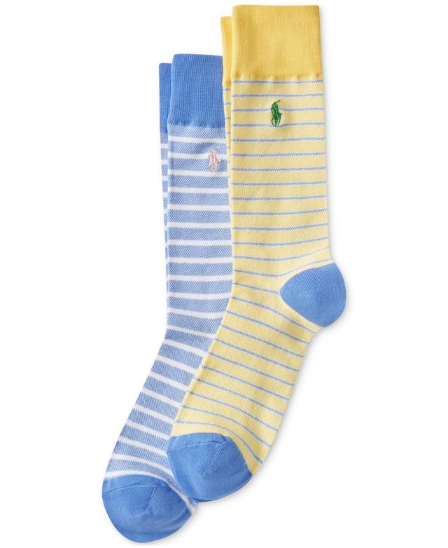 Polo Ralph Lauren Mens 2-Pk. Oxford Striped Slack Socks Product Image