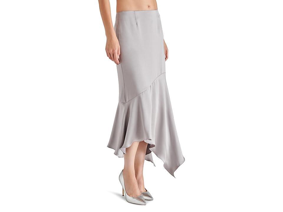 Steve Madden Lucille Asymmetric Satin Skirt Product Image