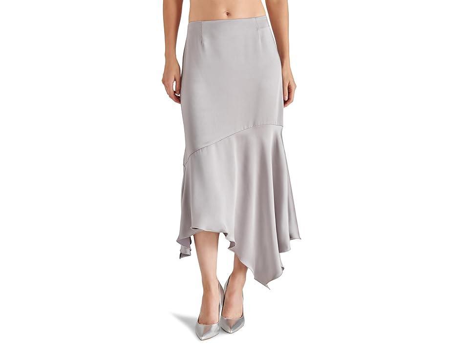 Steve Madden Lucille Asymmetric Satin Skirt Product Image