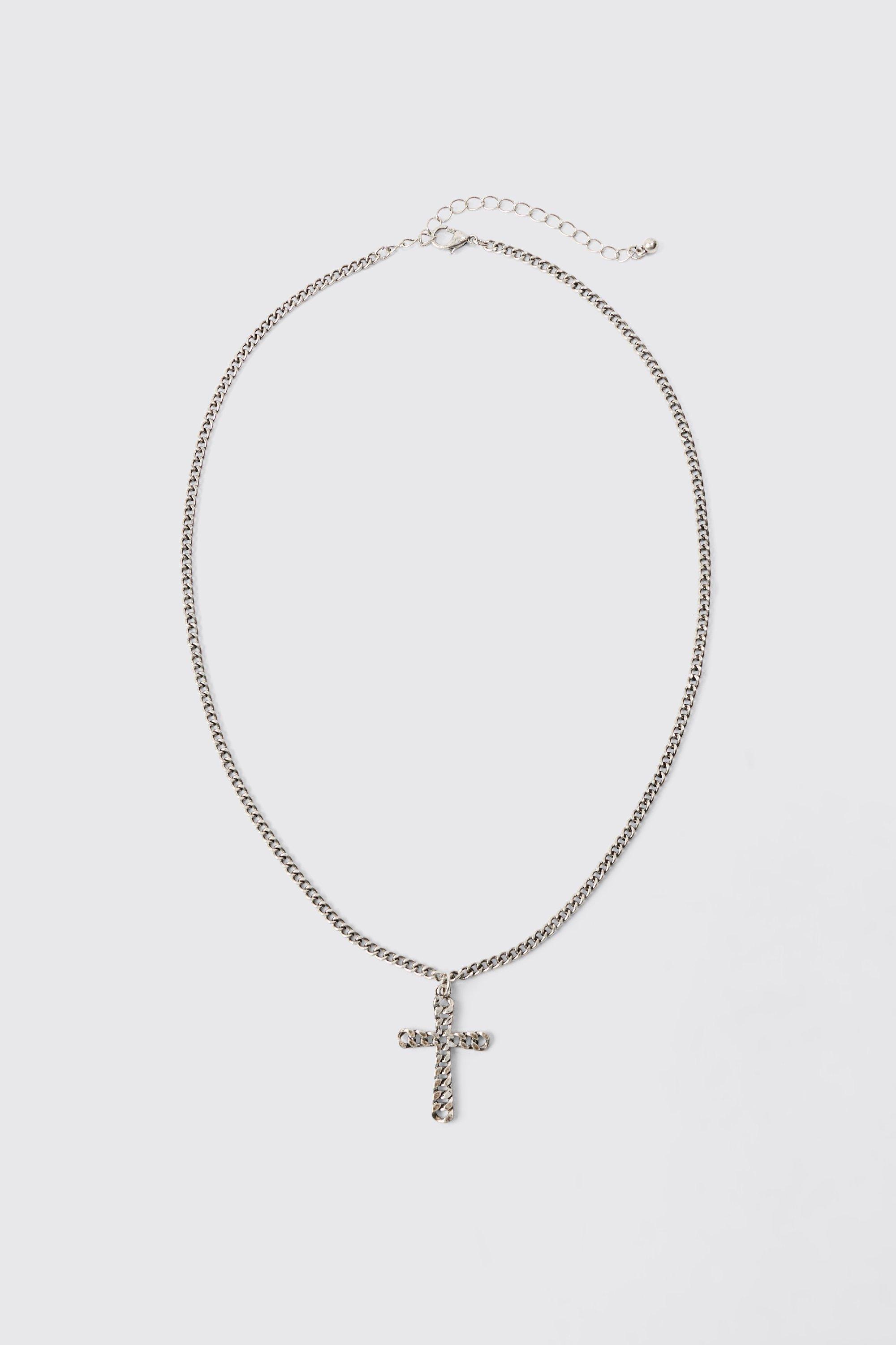 Cross Pendant Necklace | boohooMAN USA Product Image