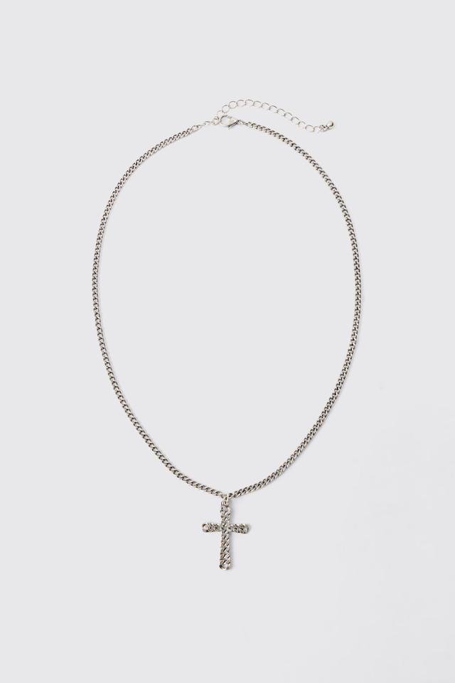 Cross Pendant Necklace | boohooMAN USA Product Image