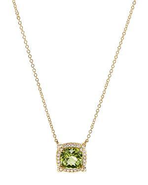 Womens Petite Chatelaine Pav Bezel Pendant Necklace in 18K Yellow Gold with Diamonds Product Image