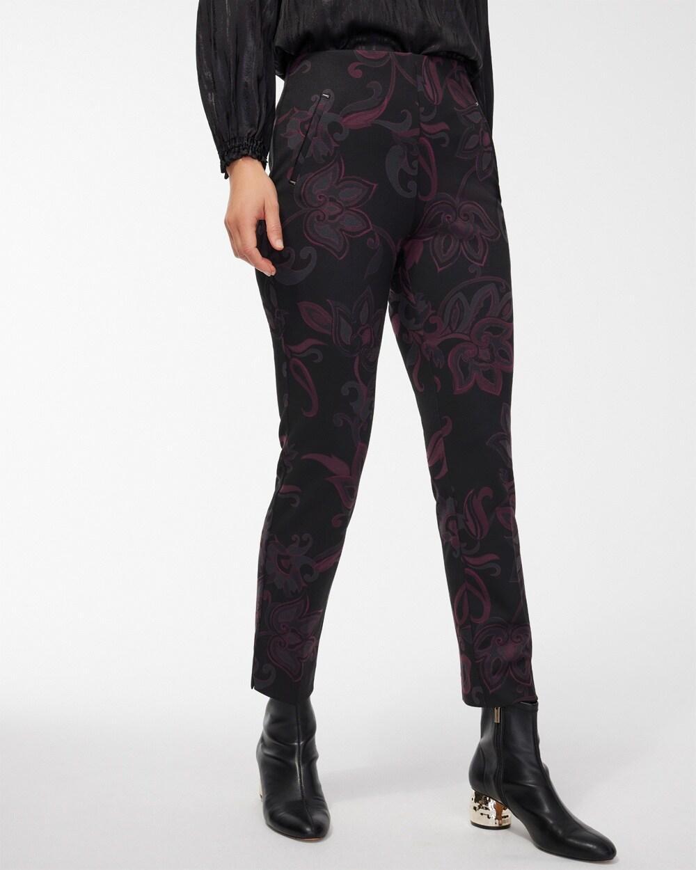 Juliet Ponte Floral Ankle Pants Product Image