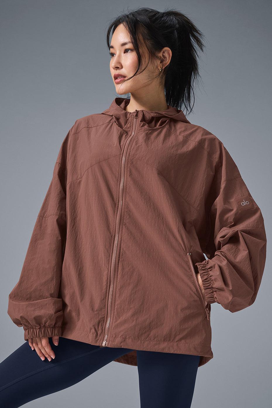 Vantage Nylon Ripstop Track Jacket - Chestnut Female Product Image